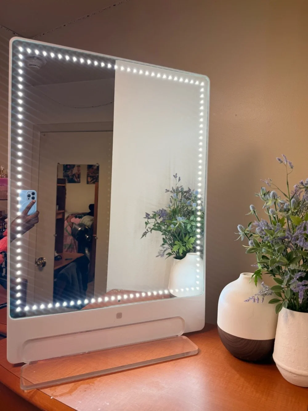 LED Lighted Vanity Mirror in White - Home Bath